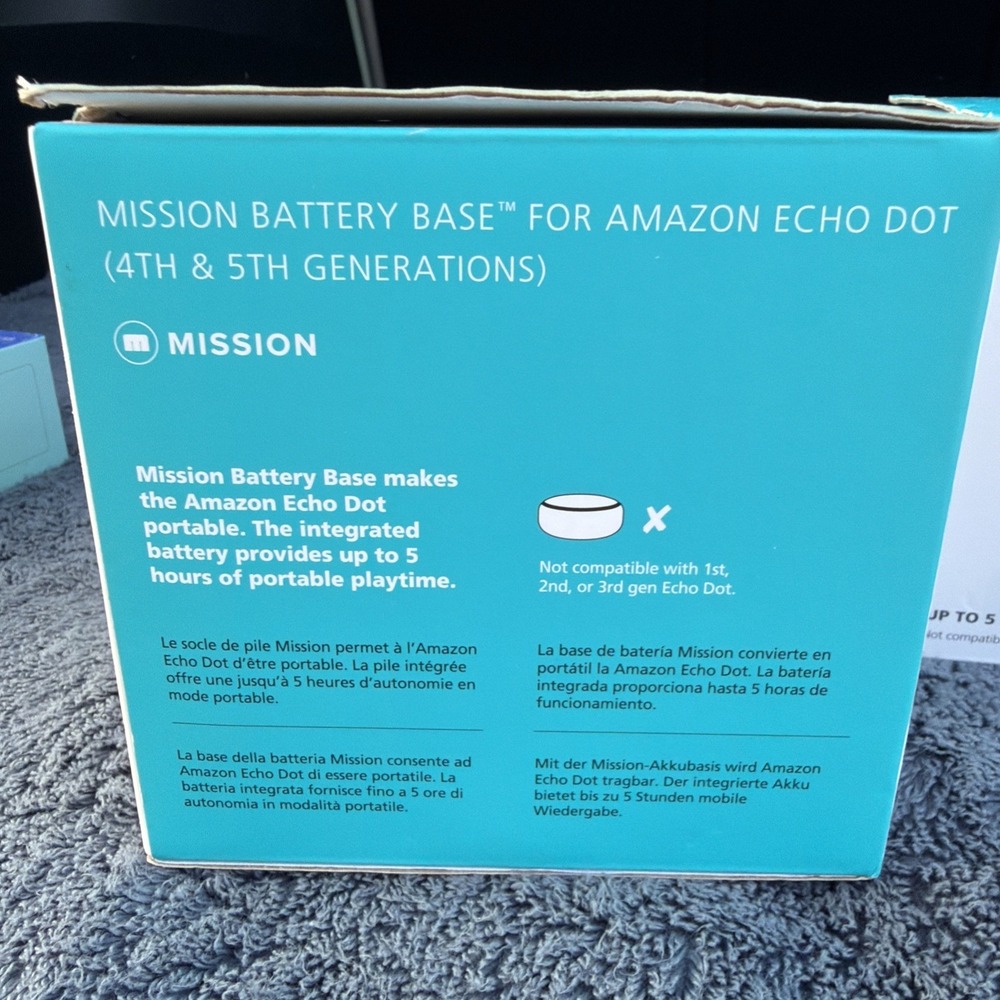 Made for Amazon Battery Base for Echo Dot (5th Gen) White 2-Pack - Picture 4 of 4